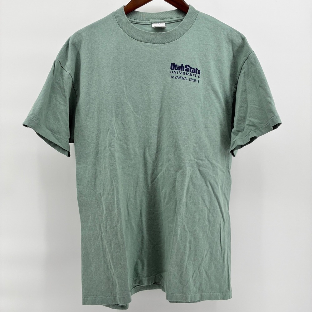 Vintage Anvil Utah State University Intramural Sports Champions T-Shirt XL Green